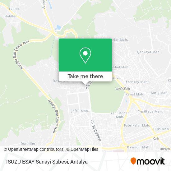 ISUZU ESAY Sanayi Şubesi map