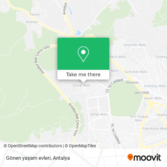 Gönen yaşam evleri map