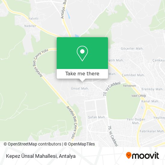 Kepez Ünsal Mahallesi map