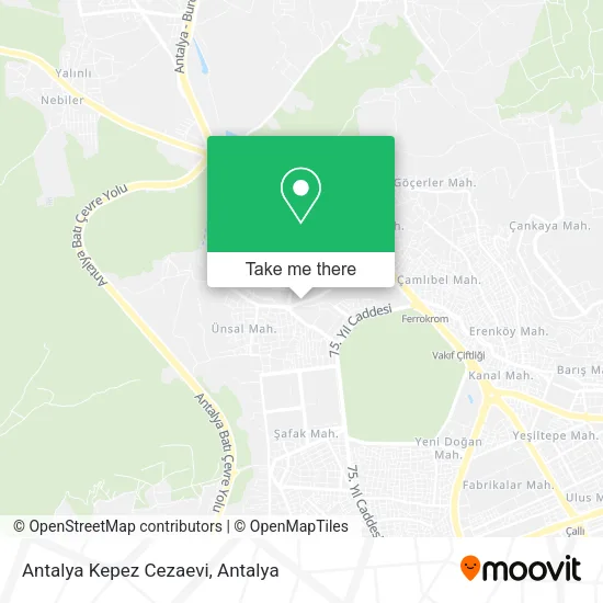 Antalya Kepez Cezaevi map