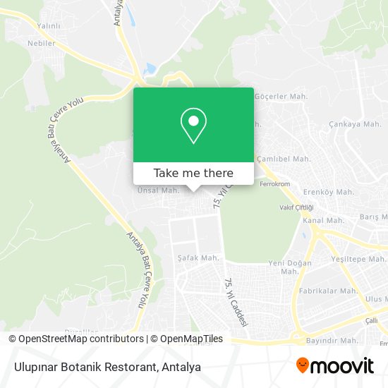 Ulupınar Botanik Restorant map
