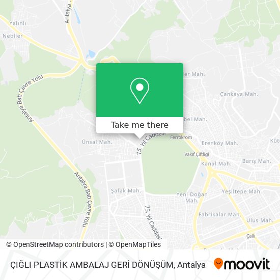 ÇIĞLI PLASTİK AMBALAJ GERİ DÖNÜŞÜM map