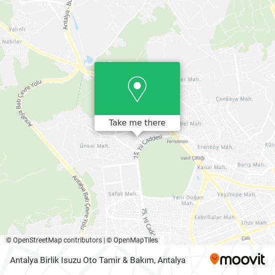 Antalya Birlik Isuzu Oto Tamir & Bakım map