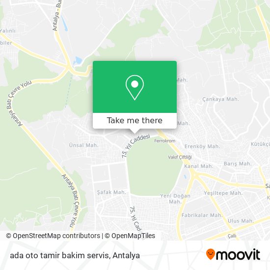 ada oto tamir bakim servis map