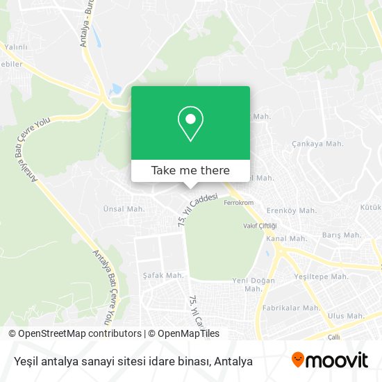 Yeşil antalya sanayi sitesi idare binası map