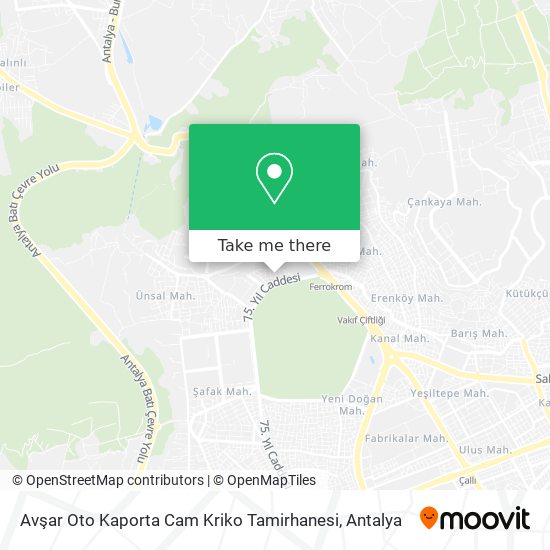 Avşar Oto Kaporta Cam Kriko Tamirhanesi map