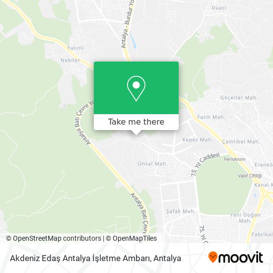 Akdeniz Edaş Antalya İşletme Ambarı map