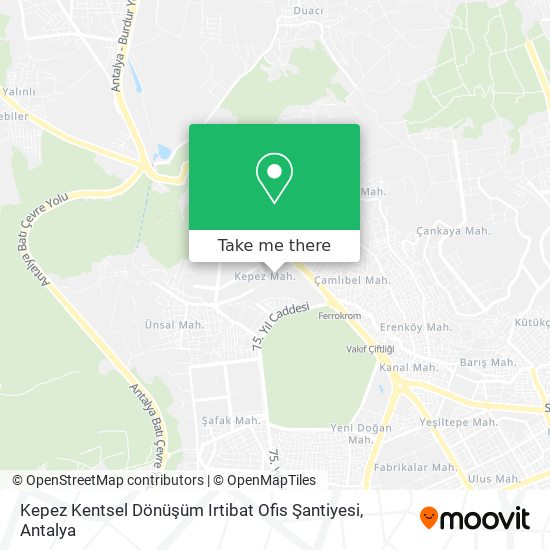 Kepez Kentsel Dönüşüm Irtibat Ofis Şantiyesi map