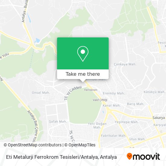 Eti Metalurji Ferrokrom Tesisleri / Antalya map