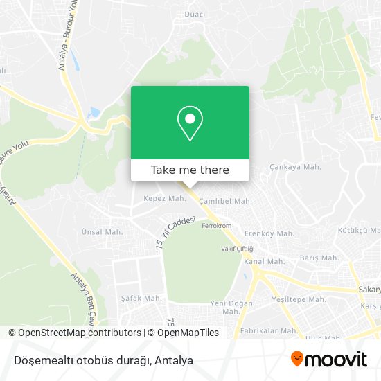 Döşemealtı otobüs durağı map