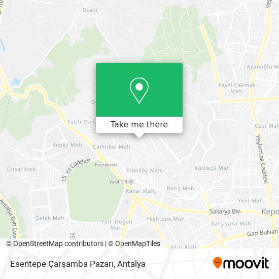 Esentepe Çarşamba Pazarı map