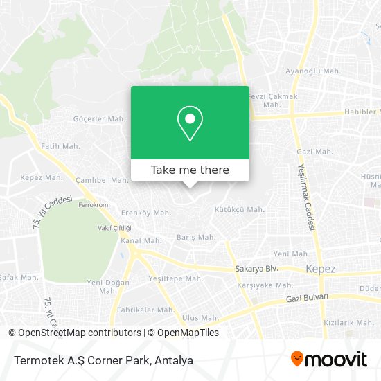 Termotek A.Ş Corner Park map