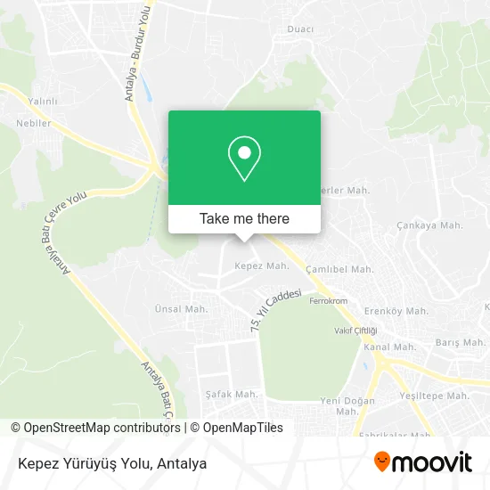 Kepez Yürüyüş Yolu map