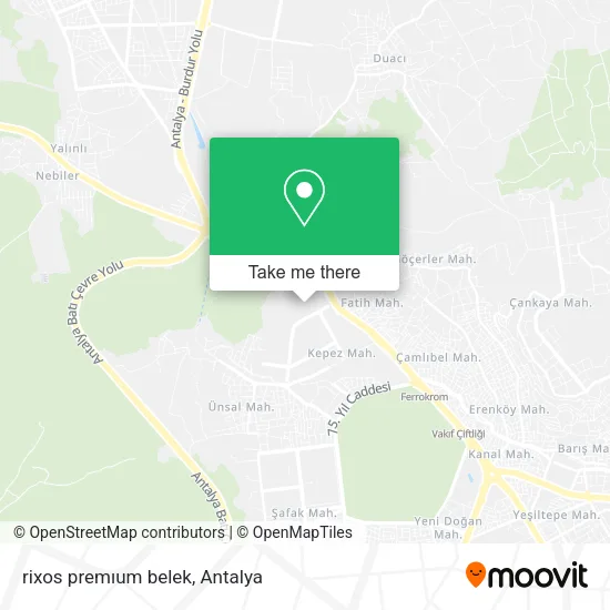 rixos premıum belek map
