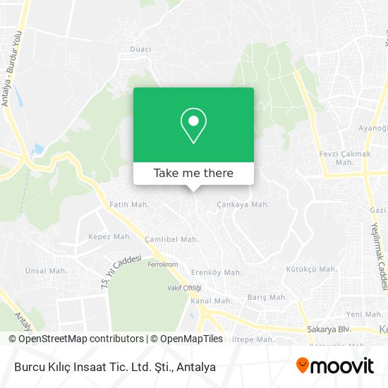 Burcu Kılıç Insaat Tic. Ltd. Şti. map