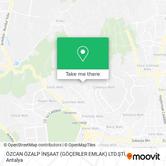 ÖZCAN ÖZALP İNŞAAT (GÖÇERLER EMLAK) LTD.ŞTİ map