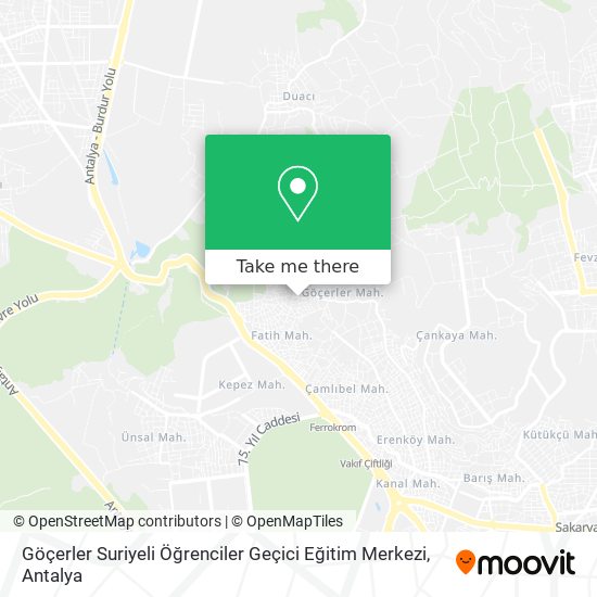 Göçerler Suriyeli Öğrenciler Geçici Eğitim Merkezi map