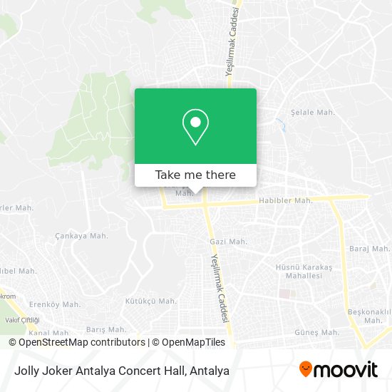 Jolly Joker Antalya Concert Hall map