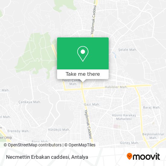 Necmettin Erbakan caddesi map