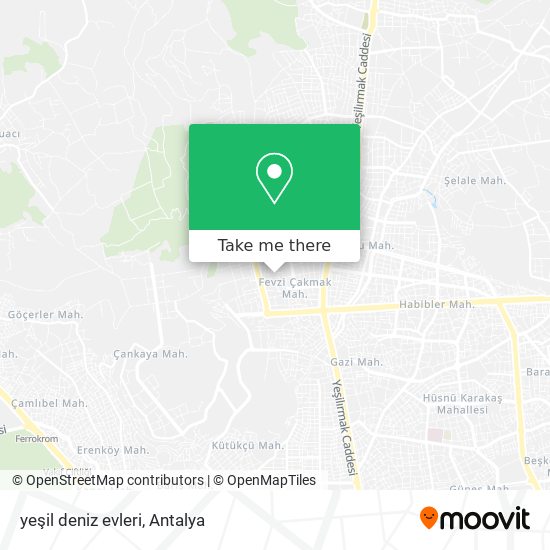 yeşil deniz evleri map