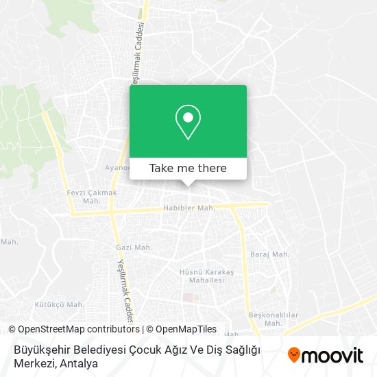 Büyükşehir Belediyesi Çocuk Ağız Ve Diş Sağlığı Merkezi map