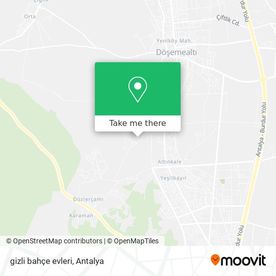 gizli bahçe evleri map