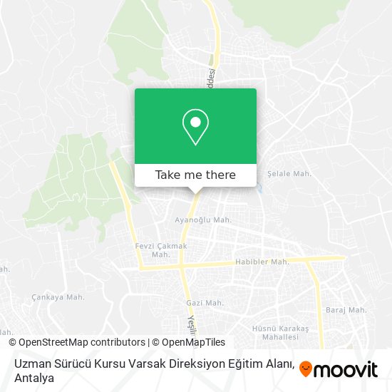 Uzman Sürücü Kursu Varsak Direksiyon Eğitim Alanı map