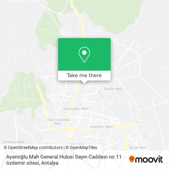 Ayanoğlu Mah General Hulusi Sayın Caddesi no 11 özdemir sitesi map