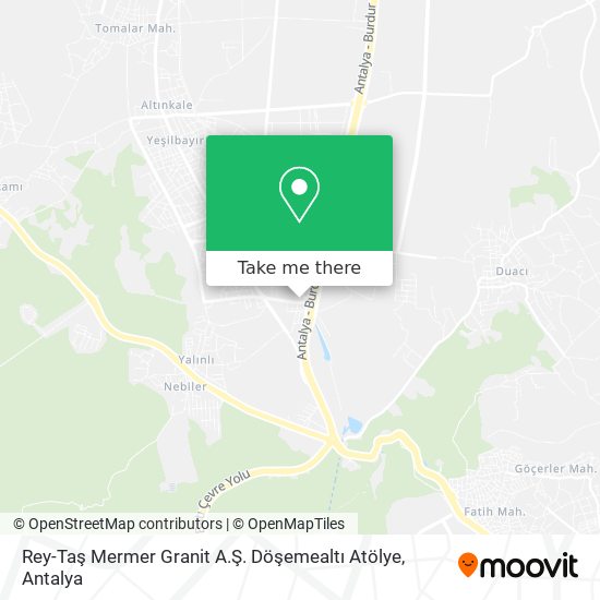Rey-Taş Mermer Granit A.Ş. Döşemealtı Atölye map