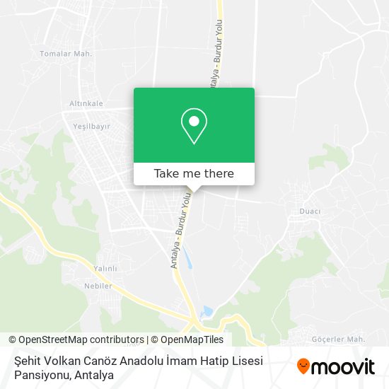 Şehit Volkan Canöz Anadolu İmam Hatip Lisesi Pansiyonu map