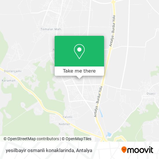 yesilbayir osmanli konaklarinda map