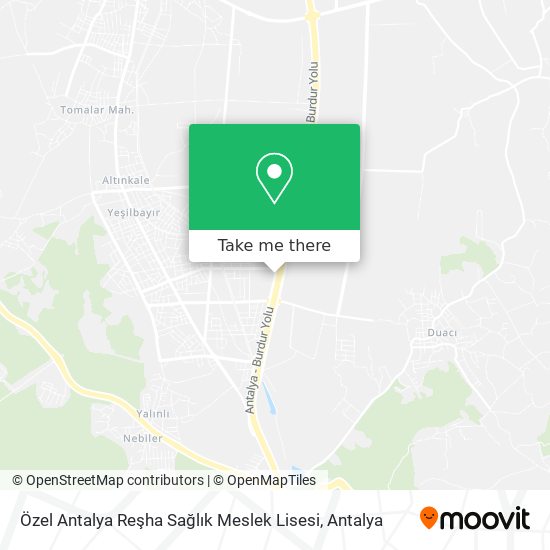 Özel Antalya Reşha Sağlık Meslek Lisesi map