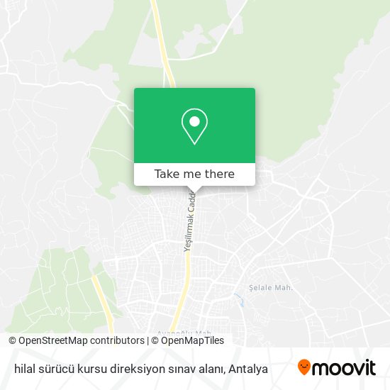 hilal sürücü kursu direksiyon sınav alanı map
