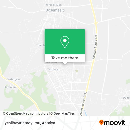 yeşilbayır stadyumu map
