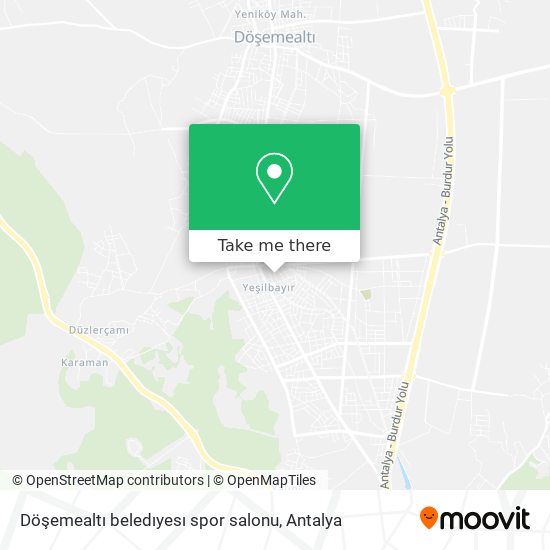 Döşemealtı beledıyesı spor salonu map