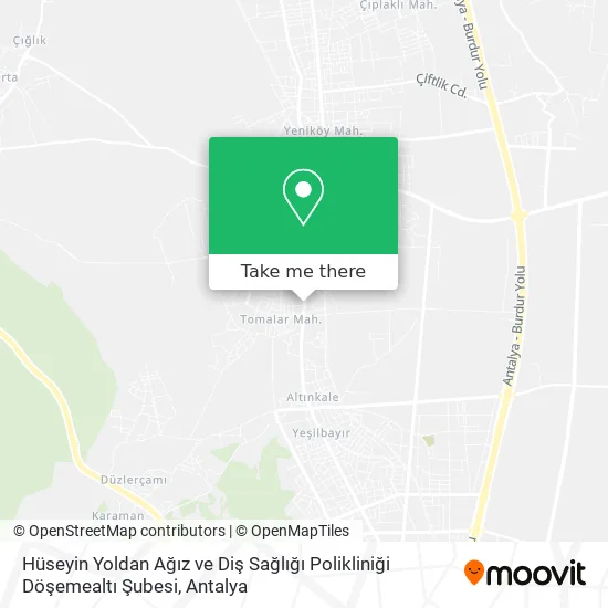 Hüseyin Yoldan Ağız ve Diş Sağlığı Polikliniği Döşemealtı Şubesi map