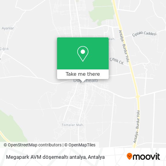 Megapark AVM döşemealtı antalya map