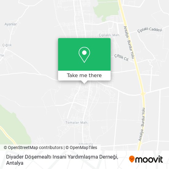 Diyader Döşemealtı Insani Yardımlaşma Derneği map