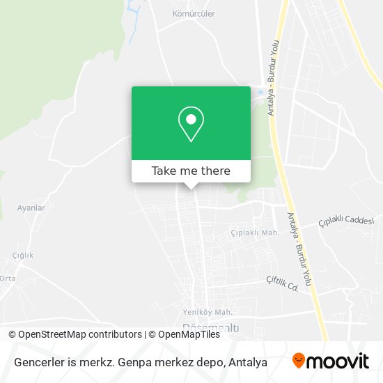 Gencerler is merkz. Genpa merkez depo map