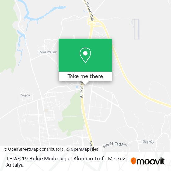 TEİAŞ 19.Bölge Müdürlüğü - Akorsan Trafo Merkezi map