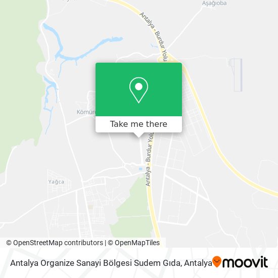Antalya Organize Sanayi Bölgesi Sudem Gıda map