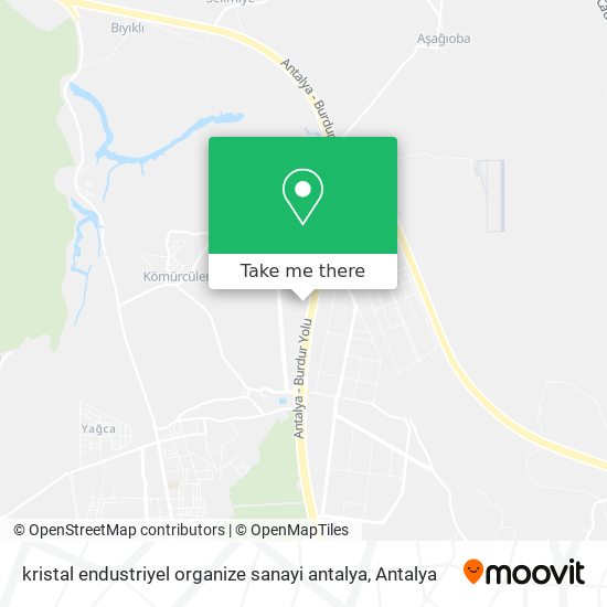 kristal endustriyel organize sanayi antalya map