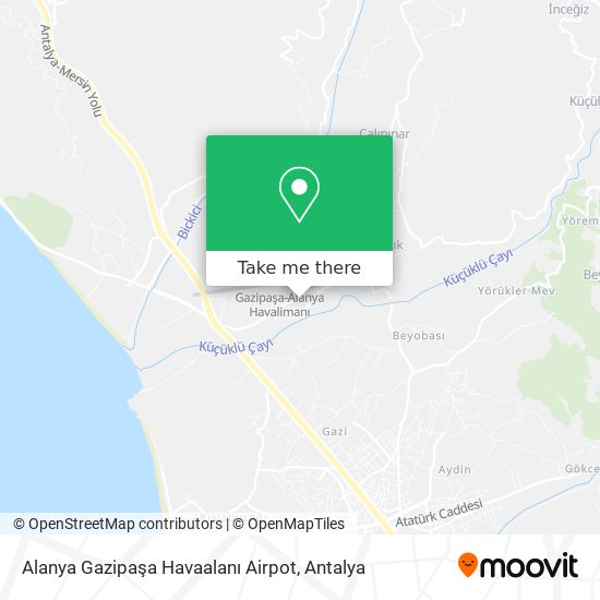 Alanya Gazipaşa Havaalanı Airpot map