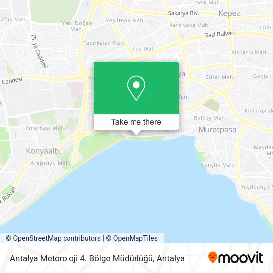 Antalya Metoroloji 4. Bölge Müdürlüğü map
