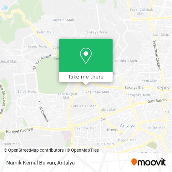 Namık Kemal Bulvarı map