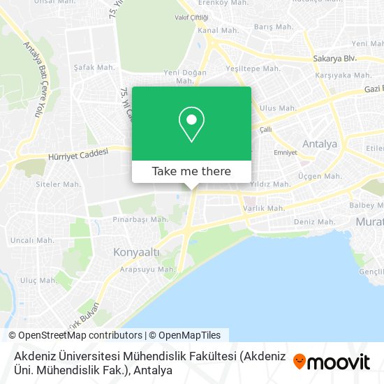 Akdeniz Üniversitesi Mühendislik Fakültesi (Akdeniz Üni. Mühendislik Fak.) map
