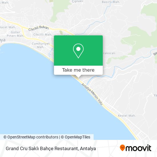 Grand Cru Saklı Bahçe Restaurant map