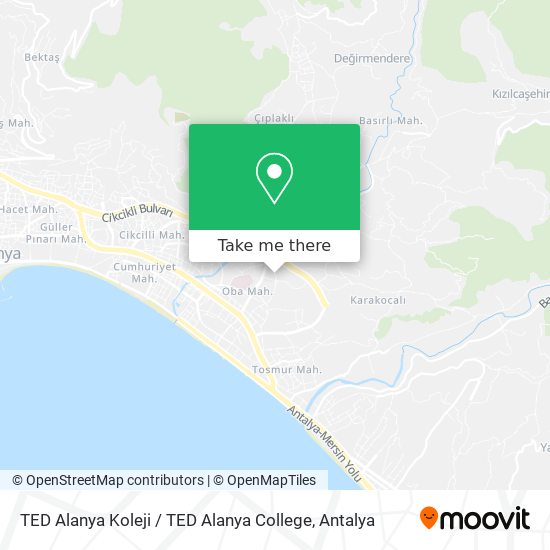 TED Alanya Koleji / TED Alanya College map