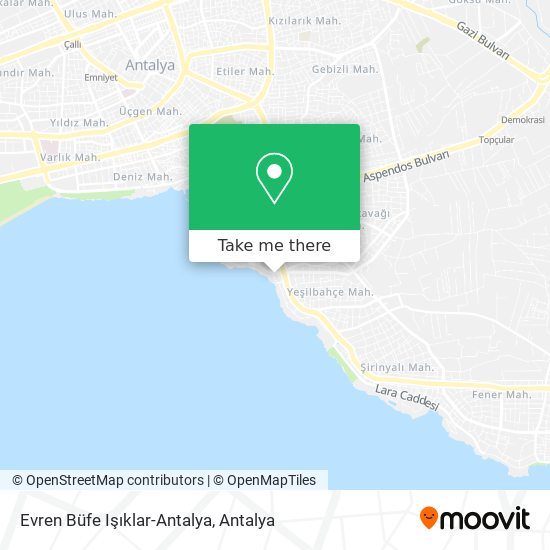 Evren Büfe Işıklar-Antalya map