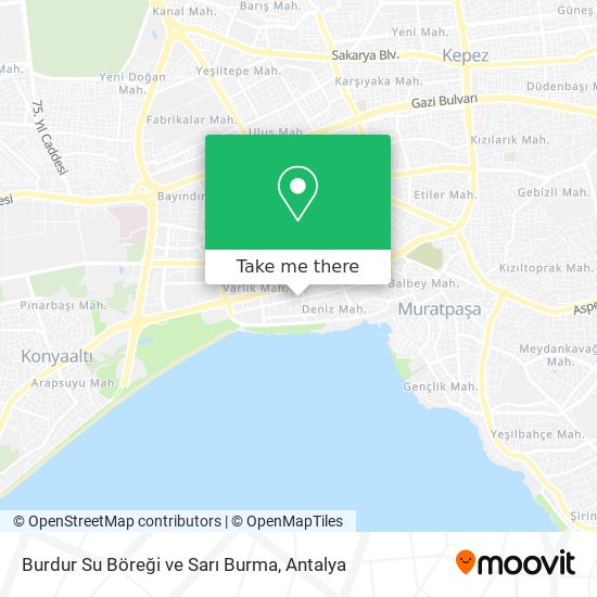 Burdur Su Böreği ve Sarı Burma map